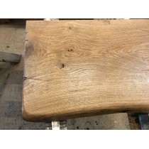 Baumscheibe, Waschtisch, Tischplatte, Altholz-Stil, Antik, Eiche, Baumkante 120x45x4,5